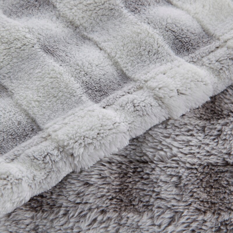 Koc narzuta 200x220 gruby mięciutki puszysty beżowy - obrazek 12