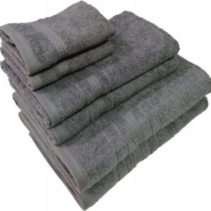 Ręcznik 2 x 30x50 + 2 x 50x90 + 2 x 70x140 450g komplet szary