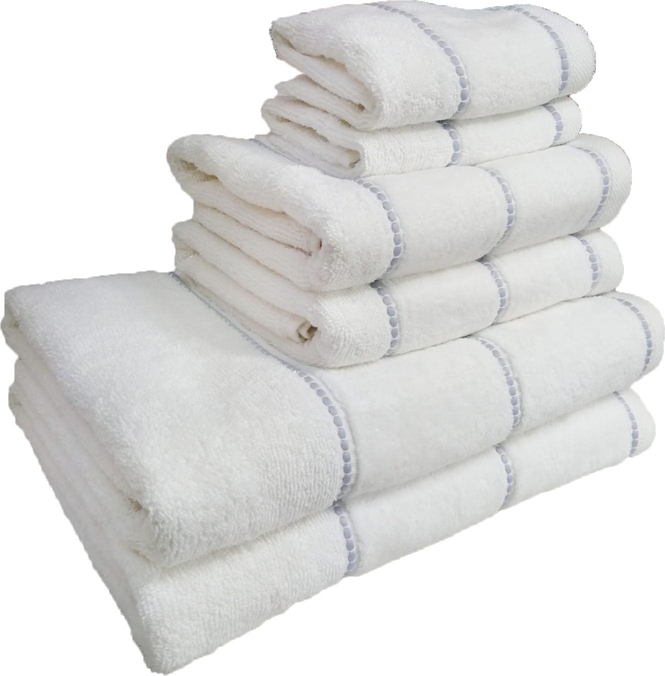 Ręcznik 2 x 50x90cm + 2 x 70x140cm 500g bawełna komplet biały - obrazek 6