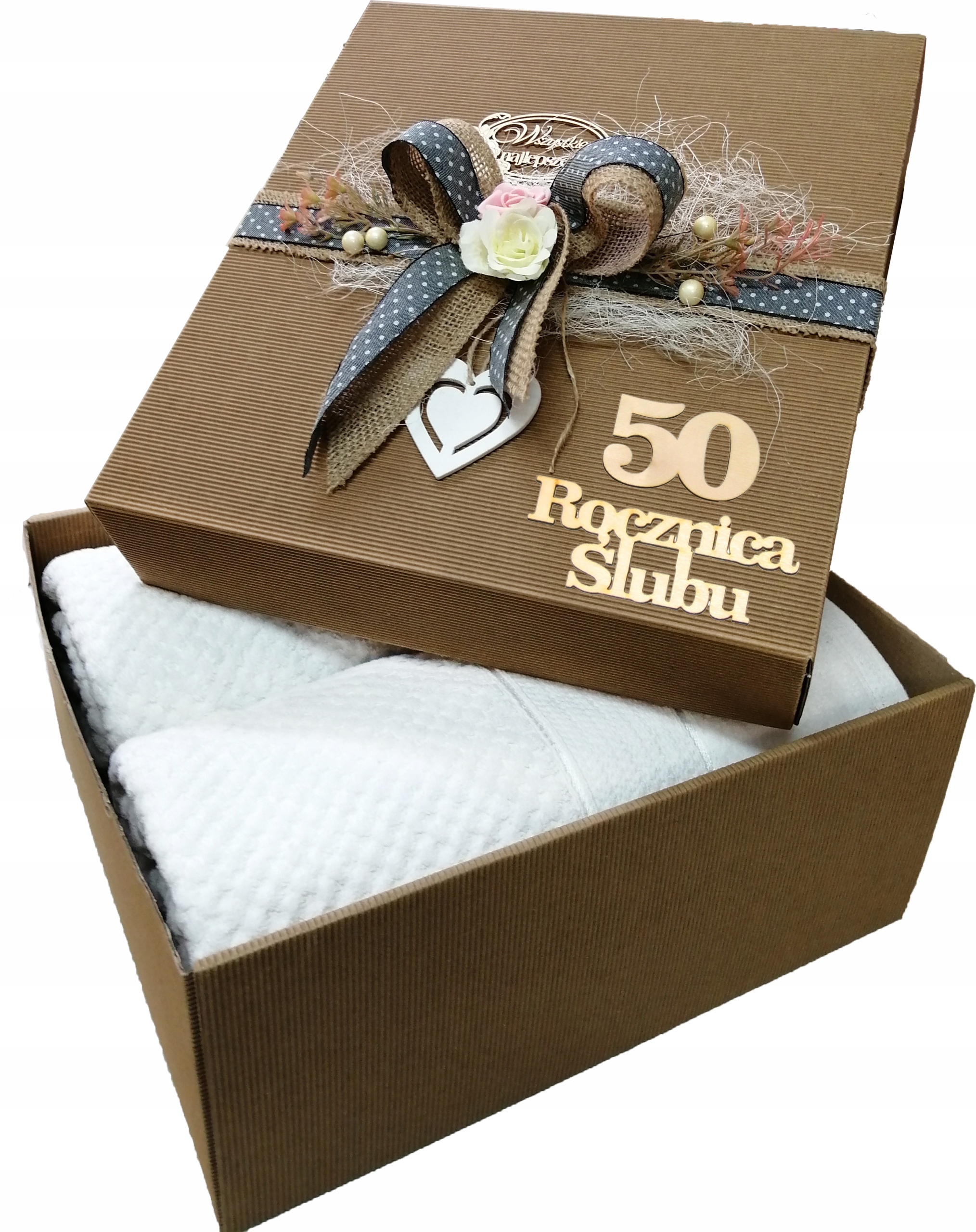 PREZENT ROCZNICA ŚLUBU RĘCZNIKI 6 SZT W PUDEŁKU - obrazek 5