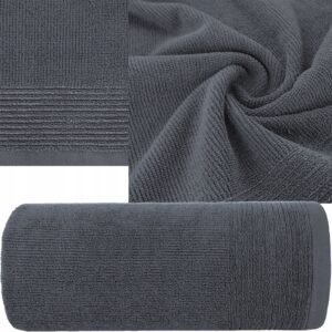 RĘCZNIK KĄPIELOWY BAWEŁNA 70x140 NA PREZENT STALOWY