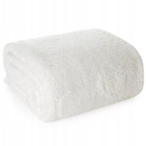 Koc Eurofirany poliester 150 cm x 200 cm biały