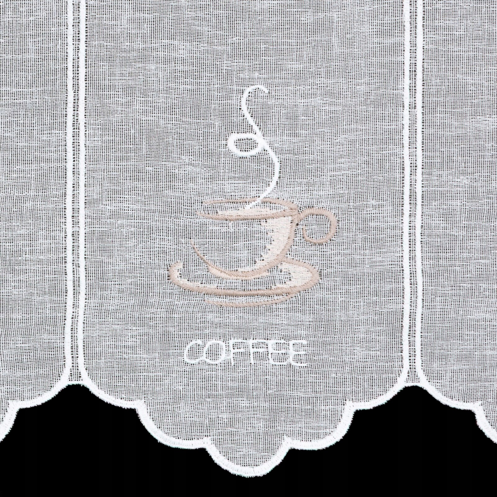 FIRANA DO KUCHNI KOLOR NATURA+BEŻ HAFT WYS 40 CM ZAZDROSTKA - obrazek 13