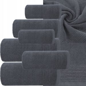 Ręcznik 2x30x50cm + 2 x 50x90cm + 2 x 70x140cm 500g bawełna zestaw stalowy