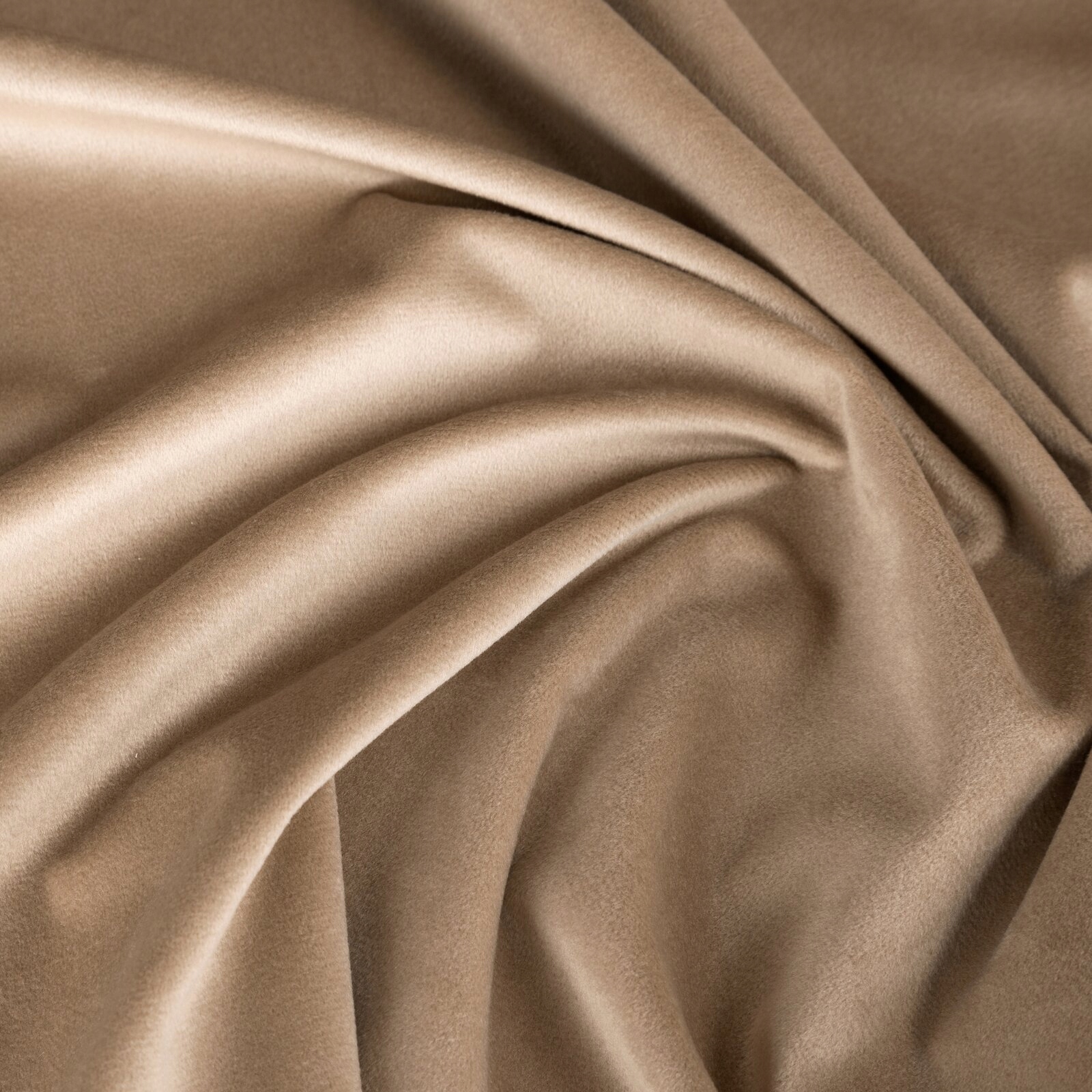 Mięciutka zasłona welwetowa kółka 140x250 ciemny beż - obrazek 10