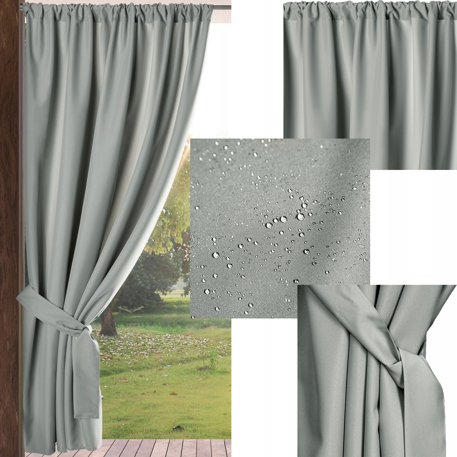 Zasłona ogrodowa 155x200 wodoodporna tunel - obrazek 10