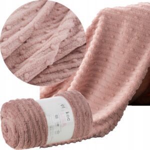 Koc narzuta 170 cm x 210 cm puder