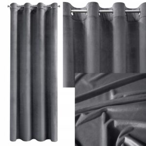 Zasłona półzaciemniające kółka 140 cm x 250 velvet