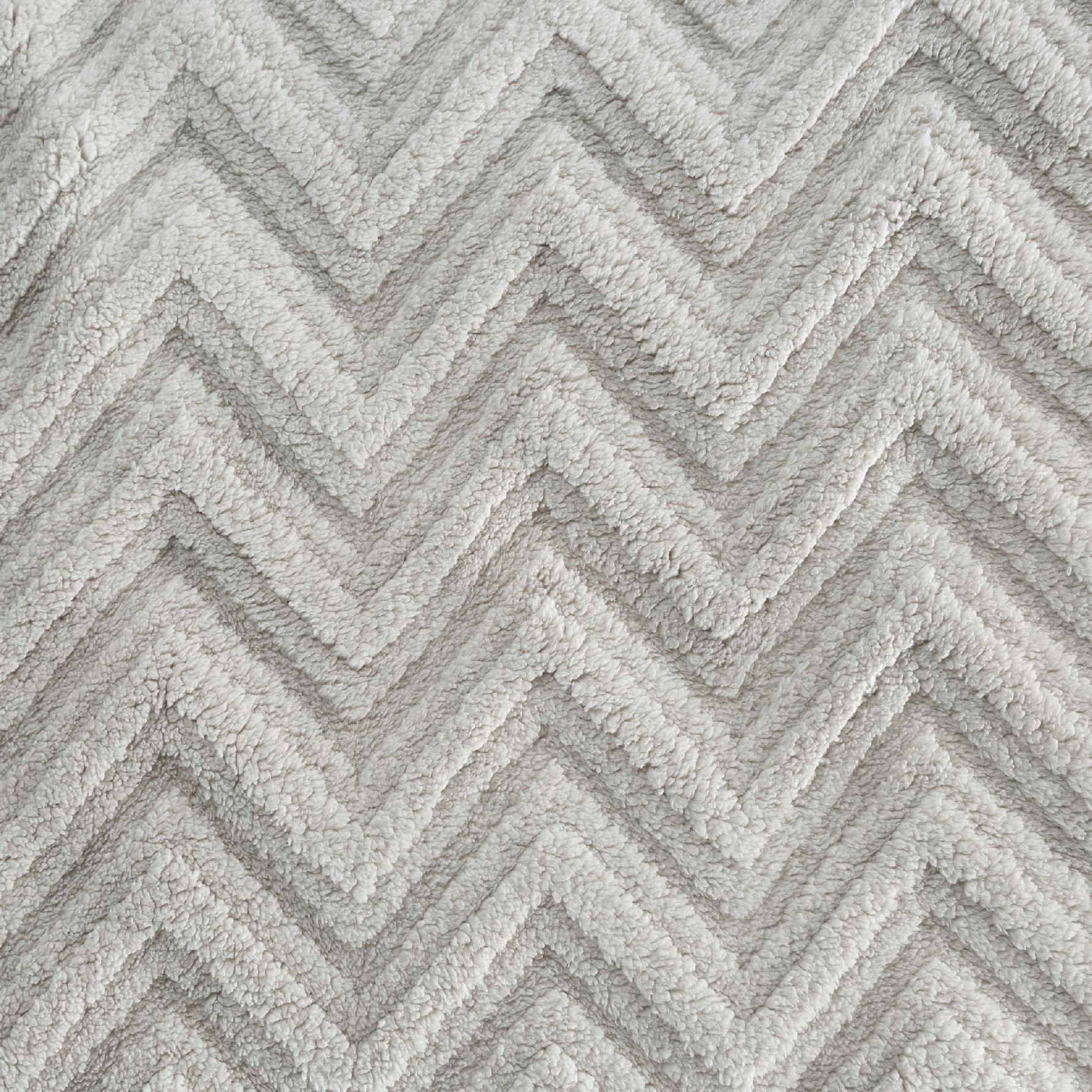 Koc narzuta 70x160 gruby mięciutki puszysty jodełka srebrny - obrazek 8