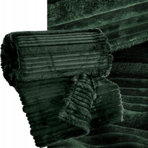 Koc narzuta gruby mięciutki 150 cm x 200 cm c.zielony