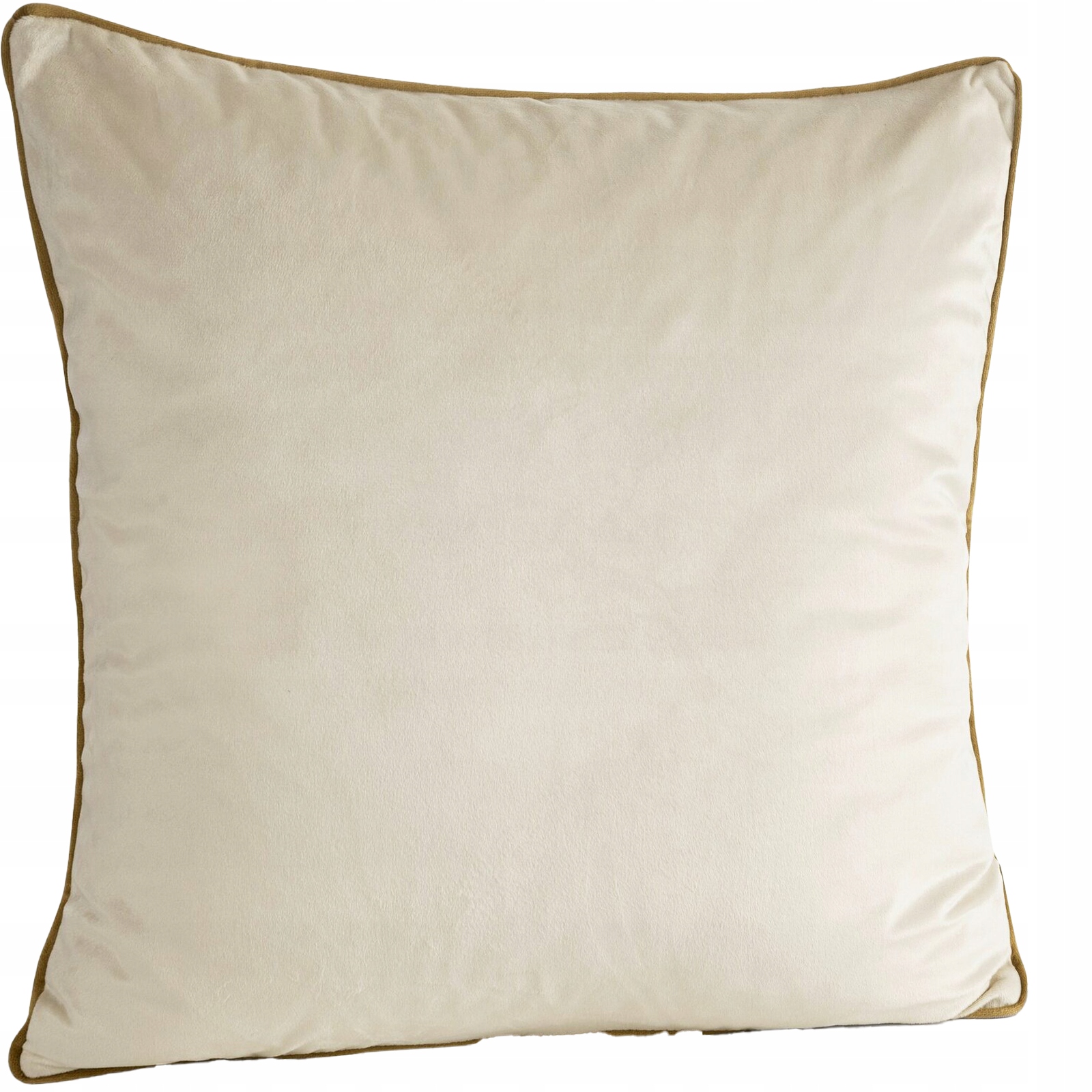 Poszewka dekoracyjna 45X45 j.beż z wypustką welwetowa - obrazek 7