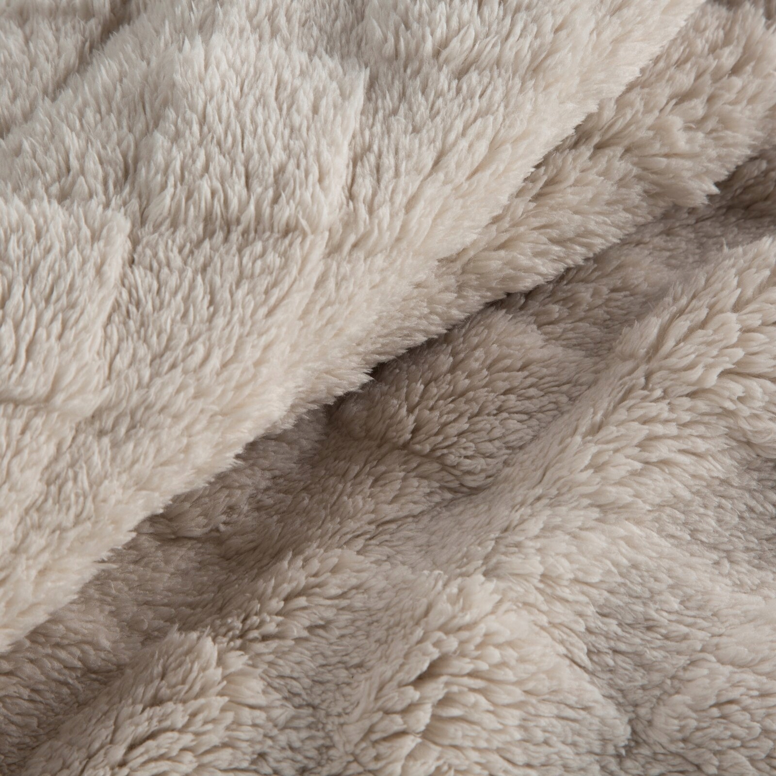 Koc narzuta 70x160 gruby mięciutki puszysty beżowy - obrazek 10