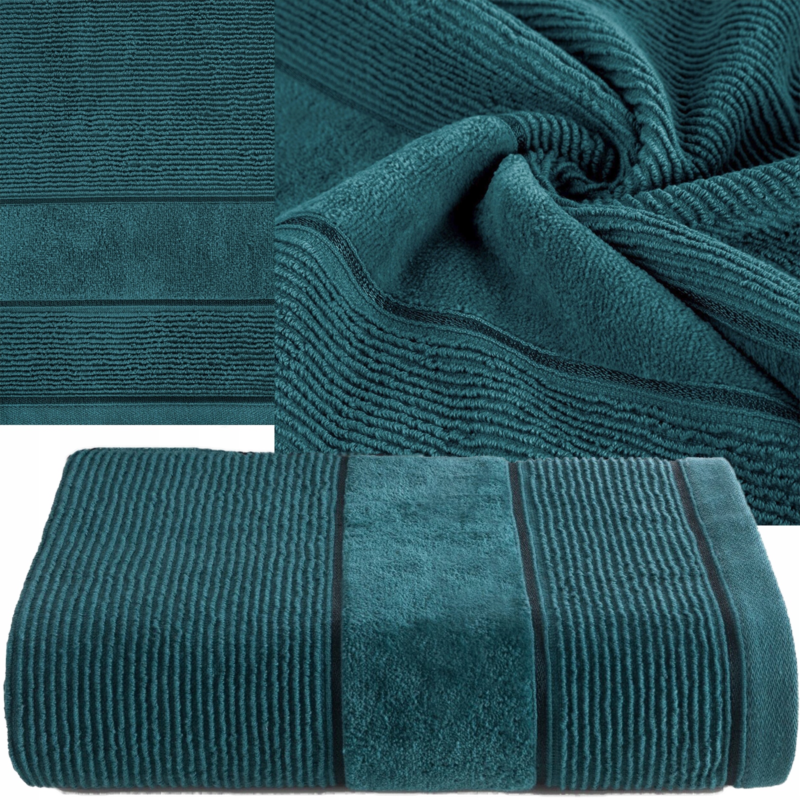 Ręcznik kąpielowy 30x50cm 500 gsm bawełna miękki chłonny c.turkus - obrazek 4