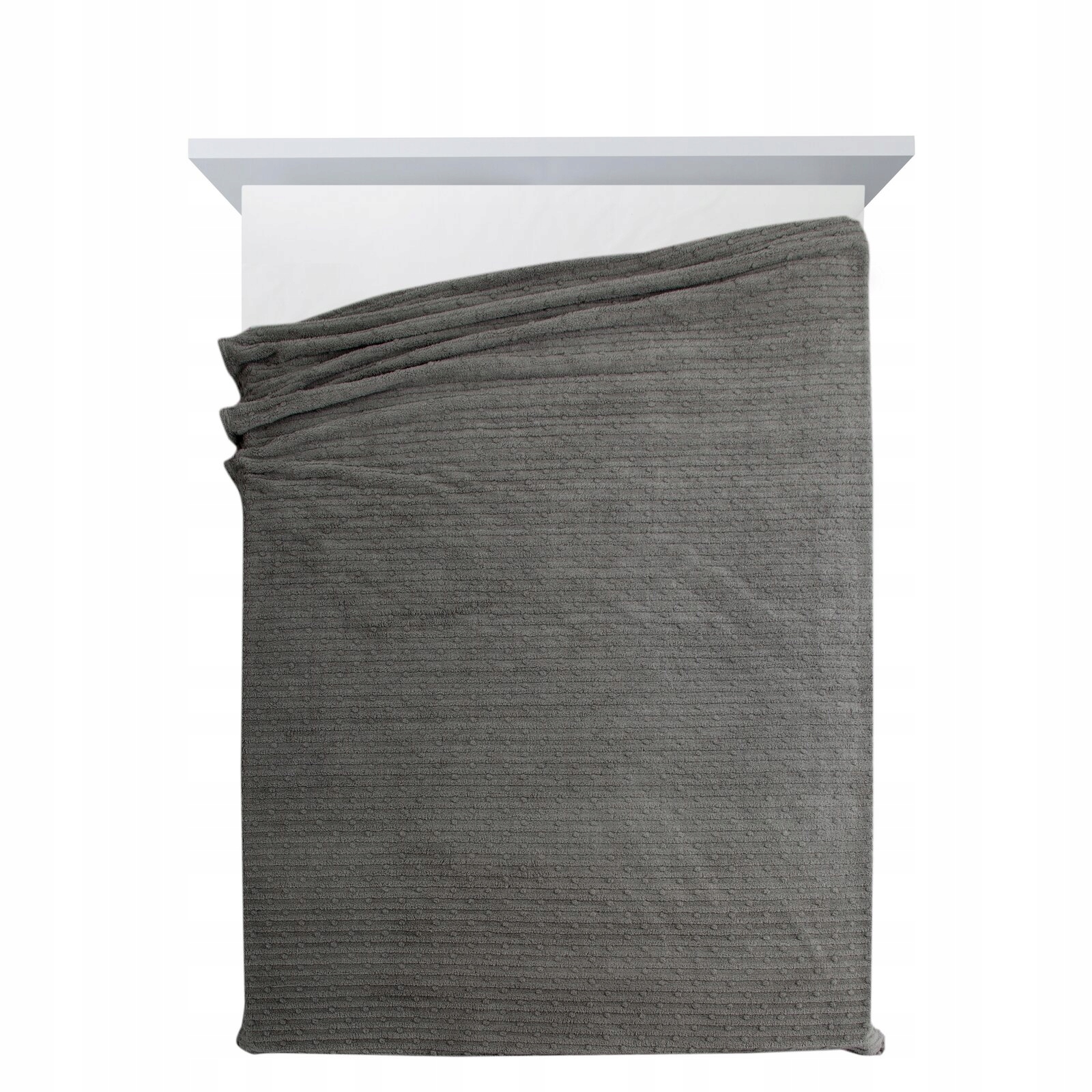 Mięciutki koc narzuta 200 cm x 220 cm stal prezent - obrazek 14