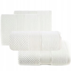 KOMPLET RĘCZNIKI KĄPIELOWE 4x SZTUK PREZENT 500gsm KREM