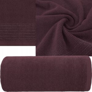 RĘCZNIK KĄPIELOWY BAWEŁNA 50x90 NA PREZENT BURGUND
