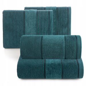 Ręcznik kąpielowy bawełna miękki chłonny c.turkus zestaw 4 szt prezent