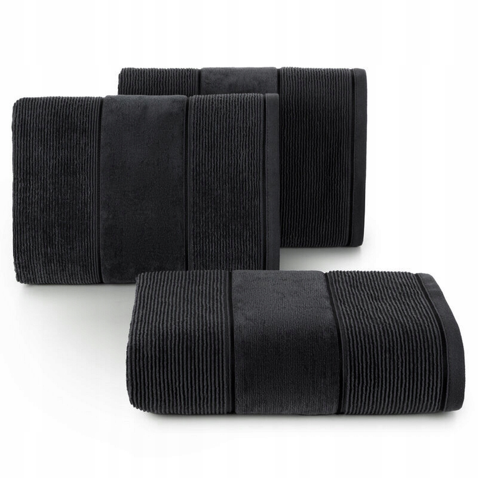 Ręcznik kąpielowy 50x90cm 500 gsm bawełna miękki chłonny czarny - obrazek 8