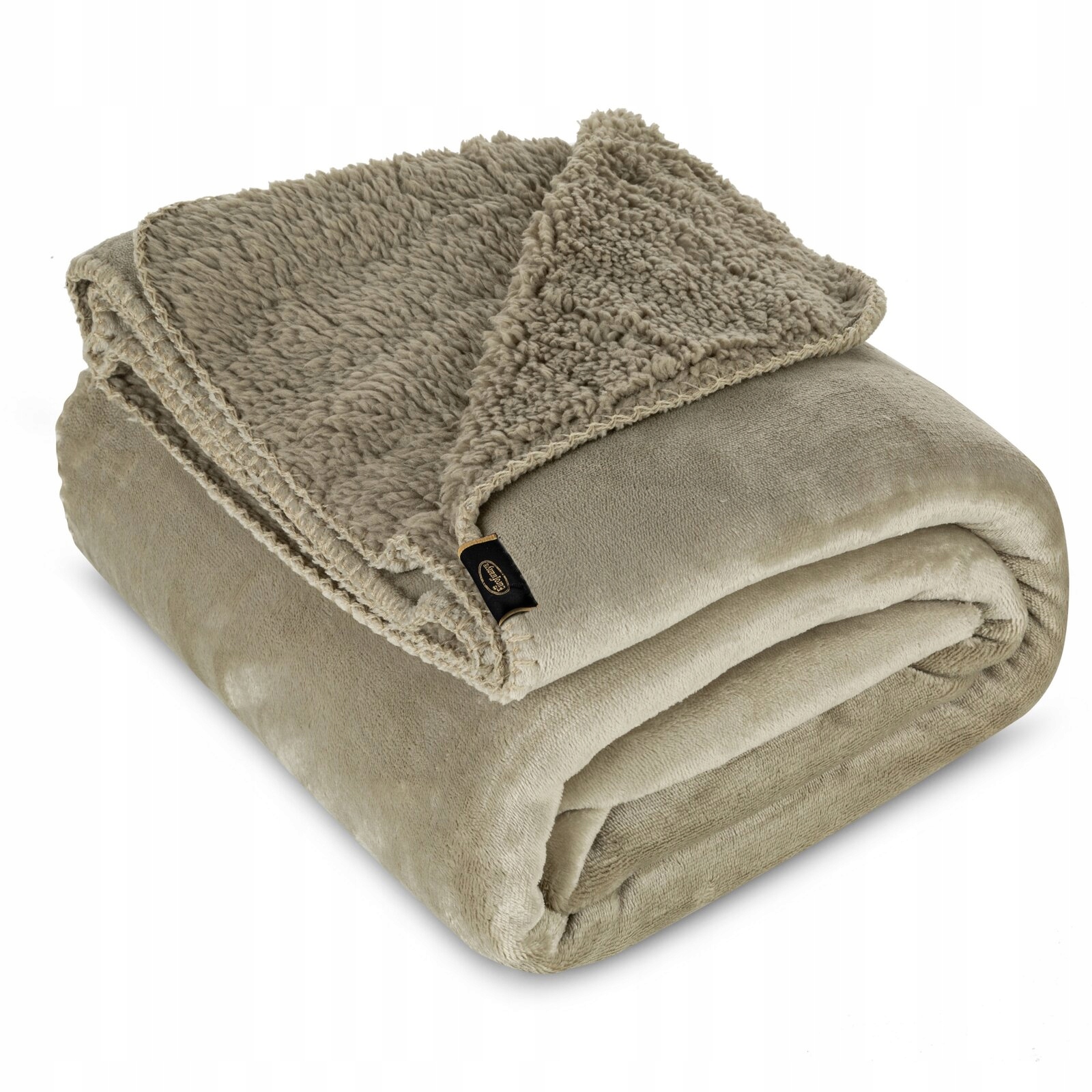 Koc narzuta dwustronny PREMIUM 200 x 220cm beż - obrazek 12