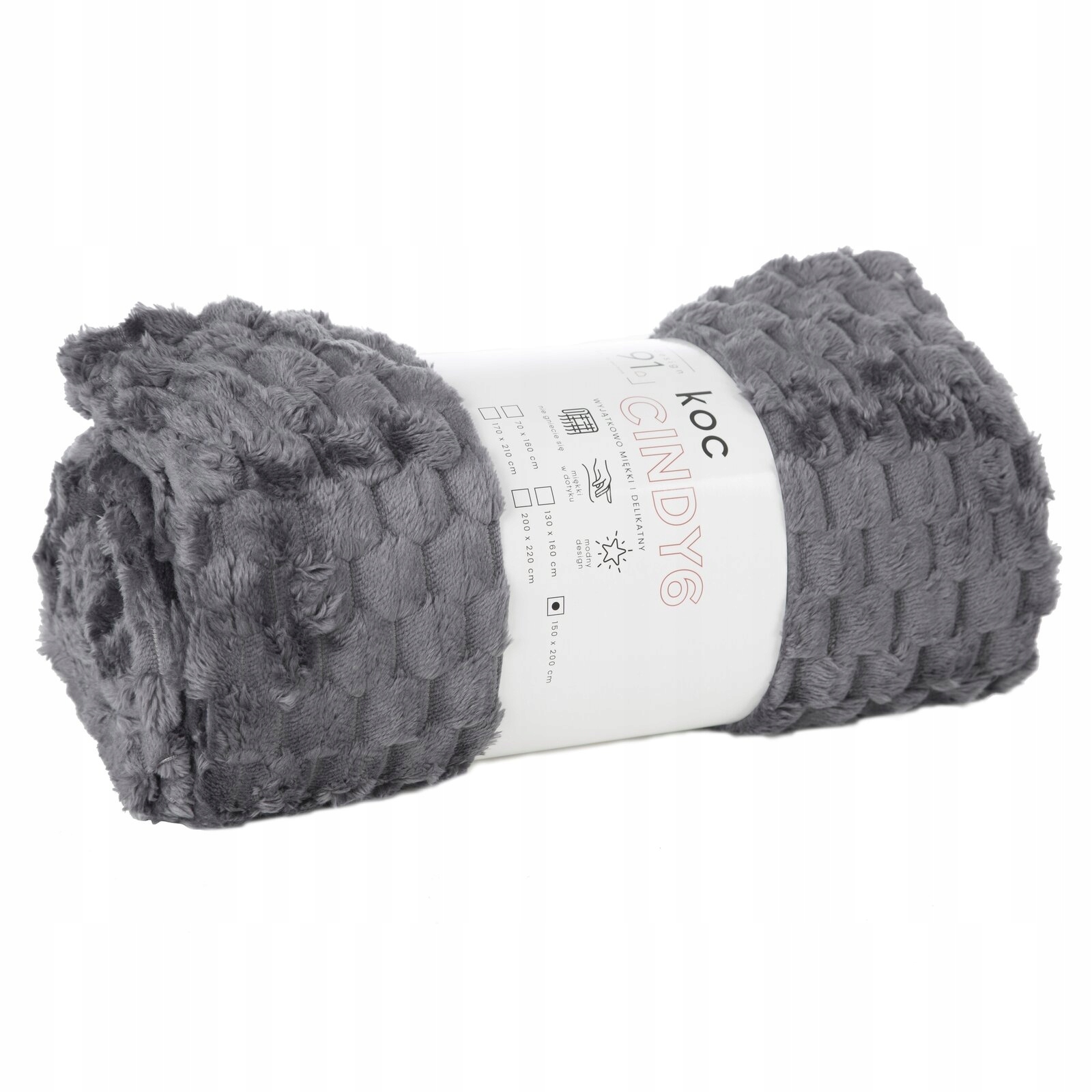 Koc narzuta 170 cm x 210 cm bardzo miękki w dotyku z efektem 3d - obrazek 5