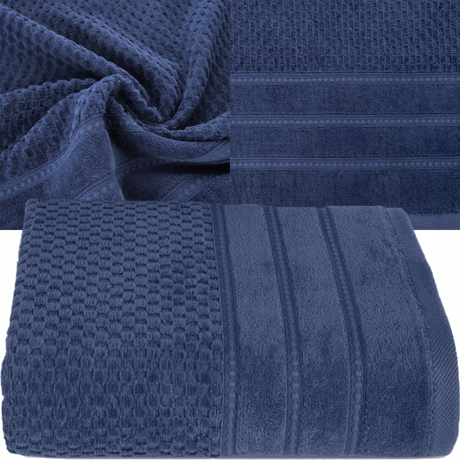 RĘCZNIK KĄPIELOWY BAWEŁNA 50x90 KOLORY PREZENT GRANATOWY - obrazek 5