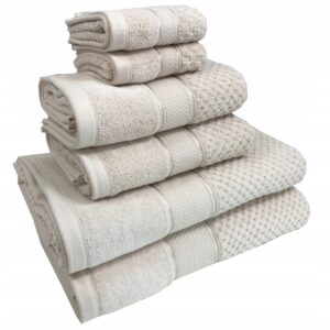 KOMPLET RĘCZNIKI KĄPIELOWE 6x SZTUK PREZENT 500gsm beż