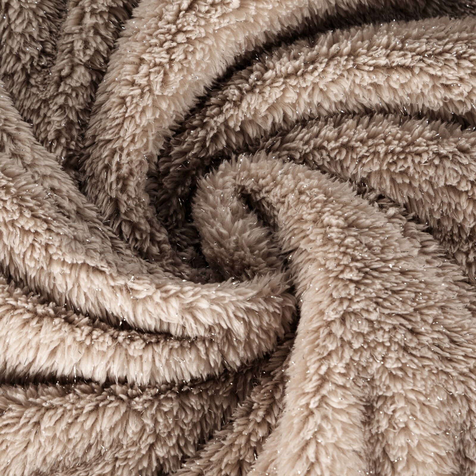 Koc Eurofirany poliester 150 cm x 200 cm beżowy - obrazek 12