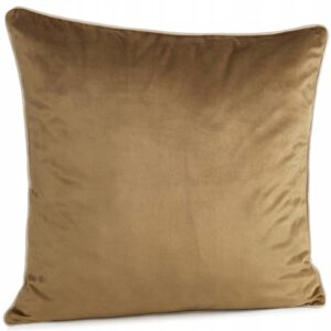 Poszewka dekoracyjna 45X45 miodowa z wypustką welwetowa