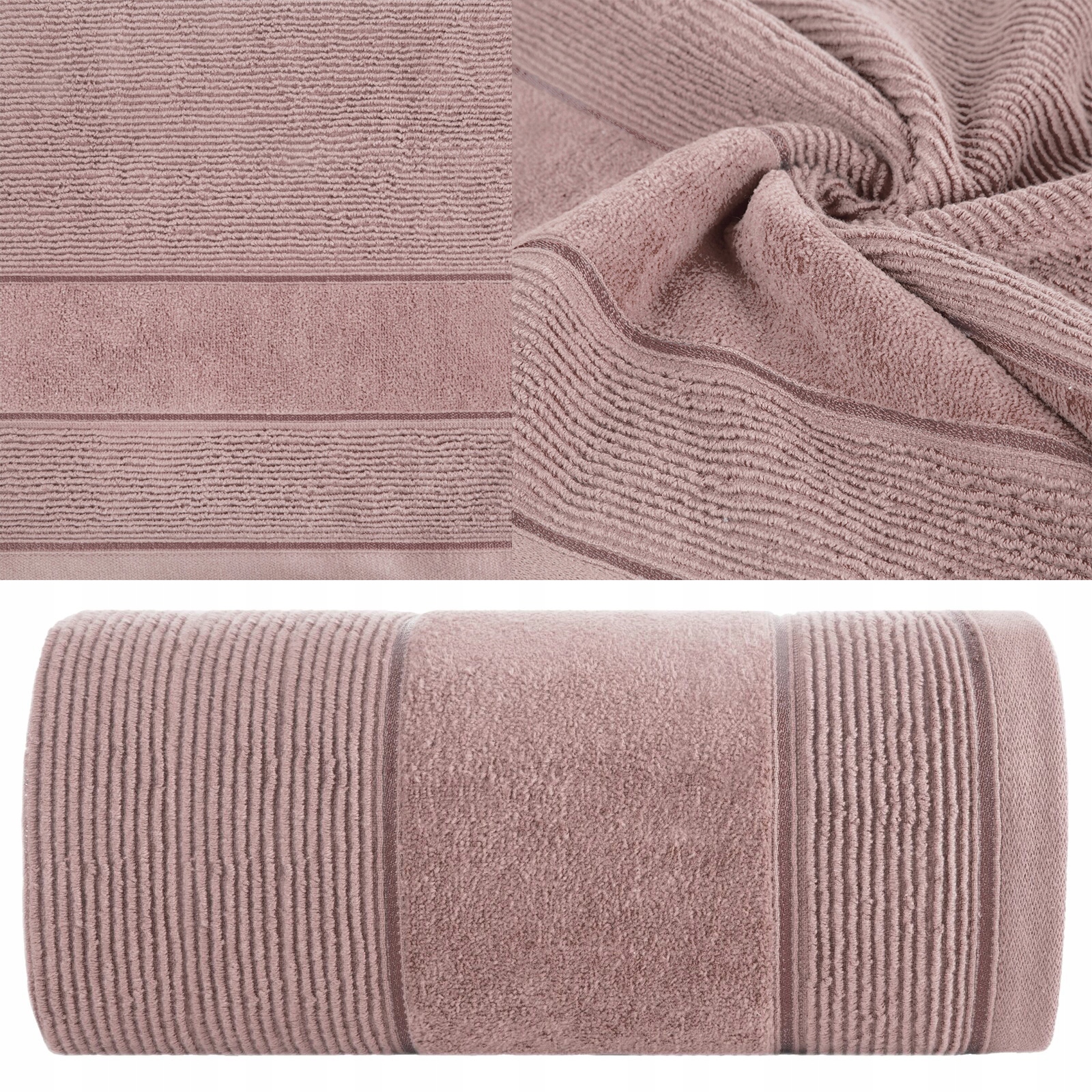 Ręcznik kąpielowy 50x90cm 500 gsm bawełna miękki chłonny pudrowy - obrazek 7