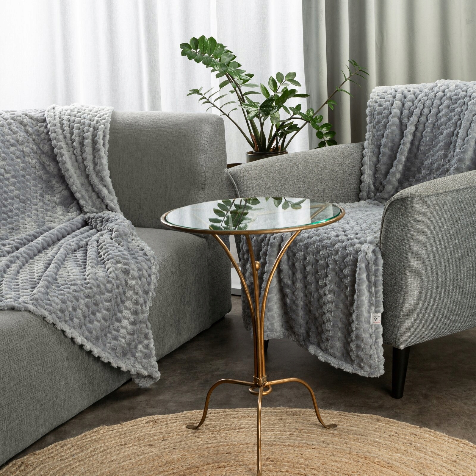 Koc narzuta 70 cm x 160 cm bardzo miękki w dotyku z efektem 3d - obrazek 7