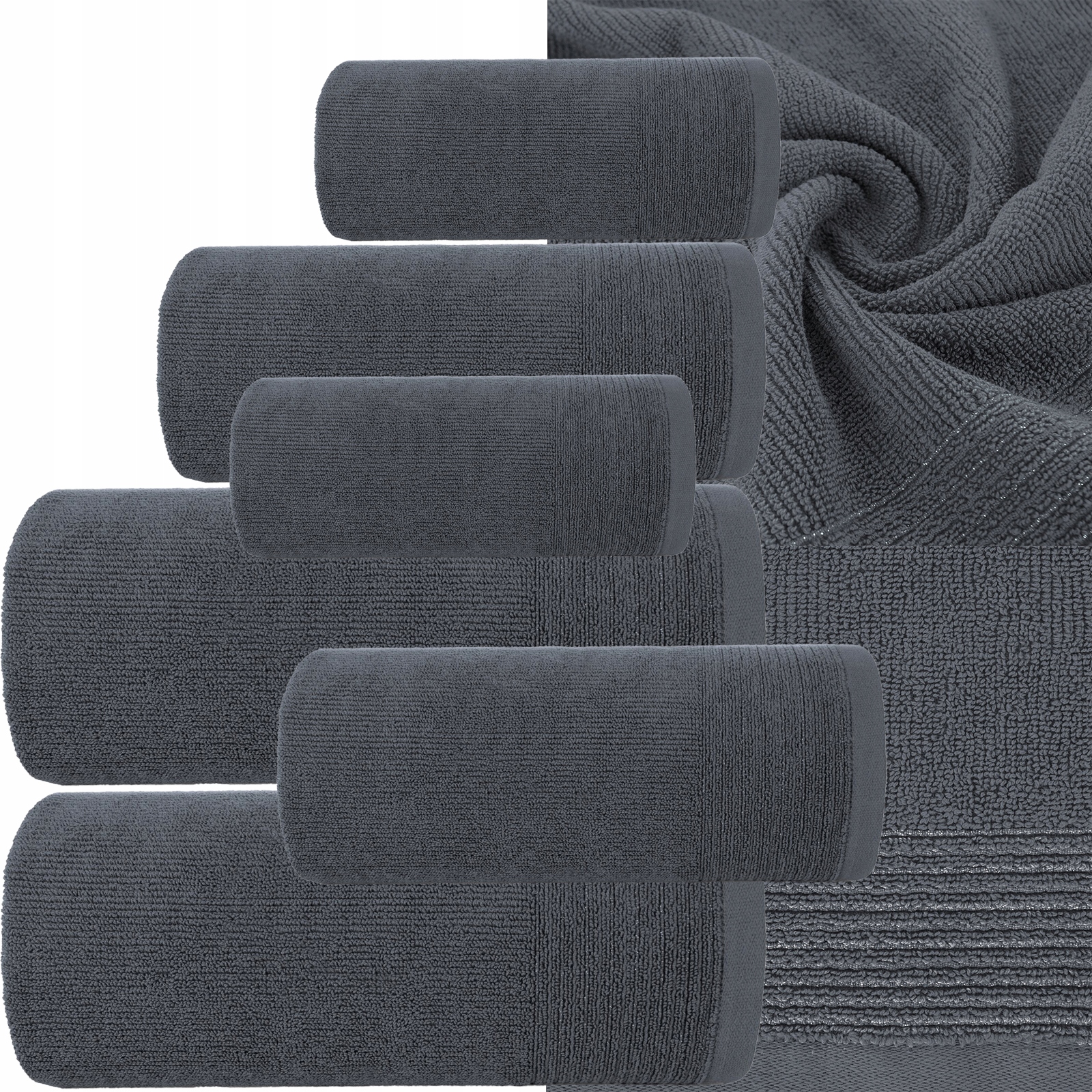 Zestaw ręczniki 2 x 30x50cm + 2 x 50x90cm + 2 x 70x140cm 500g KOLORY - obrazek 14