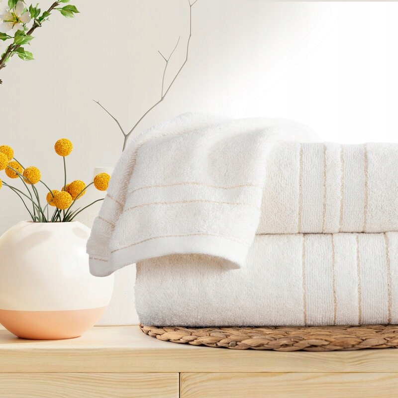 RĘCZNIK KĄPIELOWY BAWEŁNA 50x90 Gala EUROFIRANY krem - obrazek 8