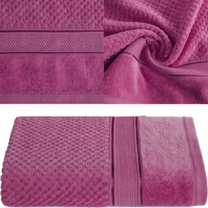 RĘCZNIK Z NATURALNEJ BAWEŁNY 50X90 AMARANT