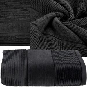 Ręcznik kąpielowy 70x140cm 500 gsm bawełna miękki chłonny czarny