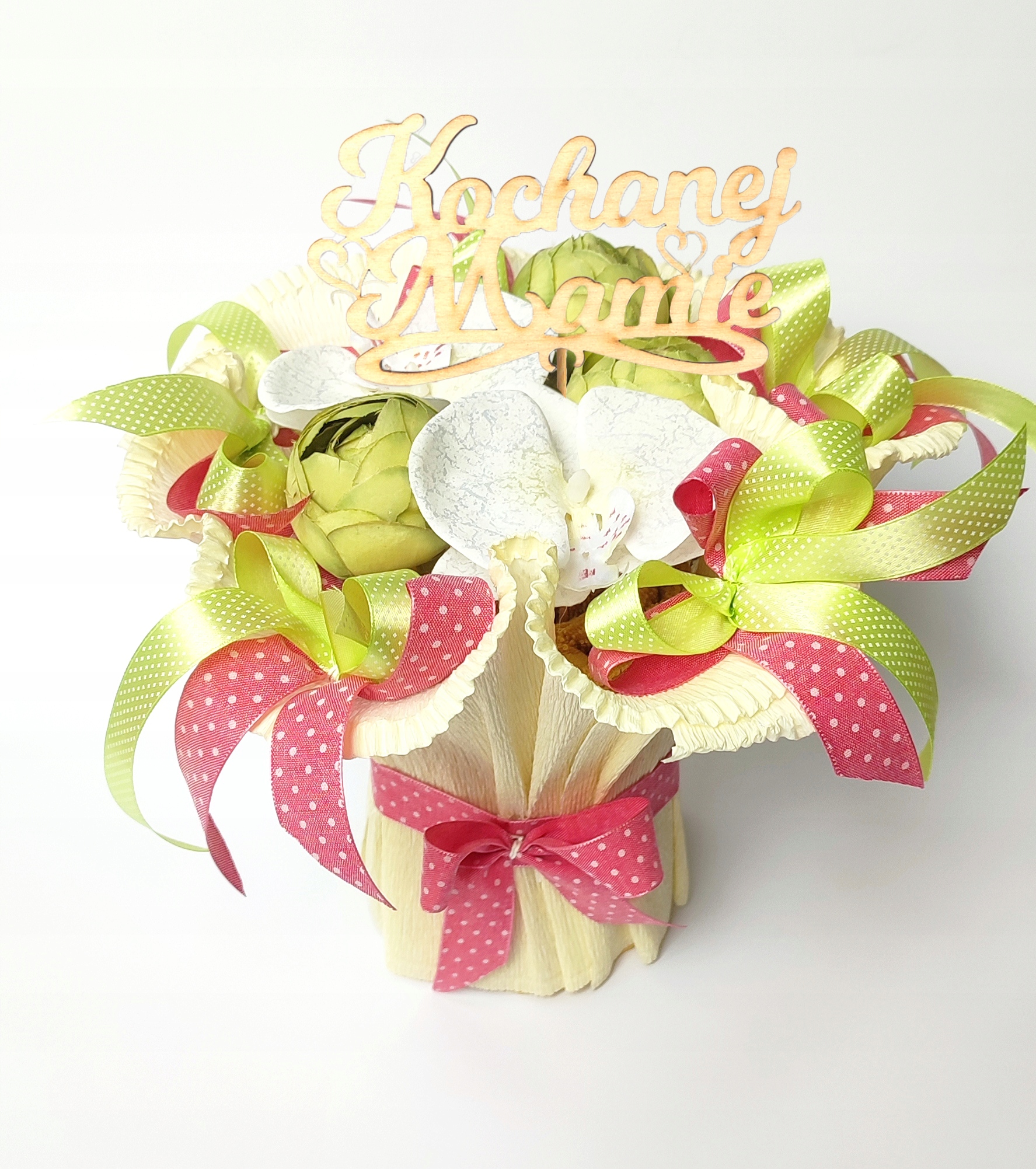 PREZENT DLA MAMY ZESTAW RĘCZNIKÓW 3 SZT BUKIET - obrazek 4