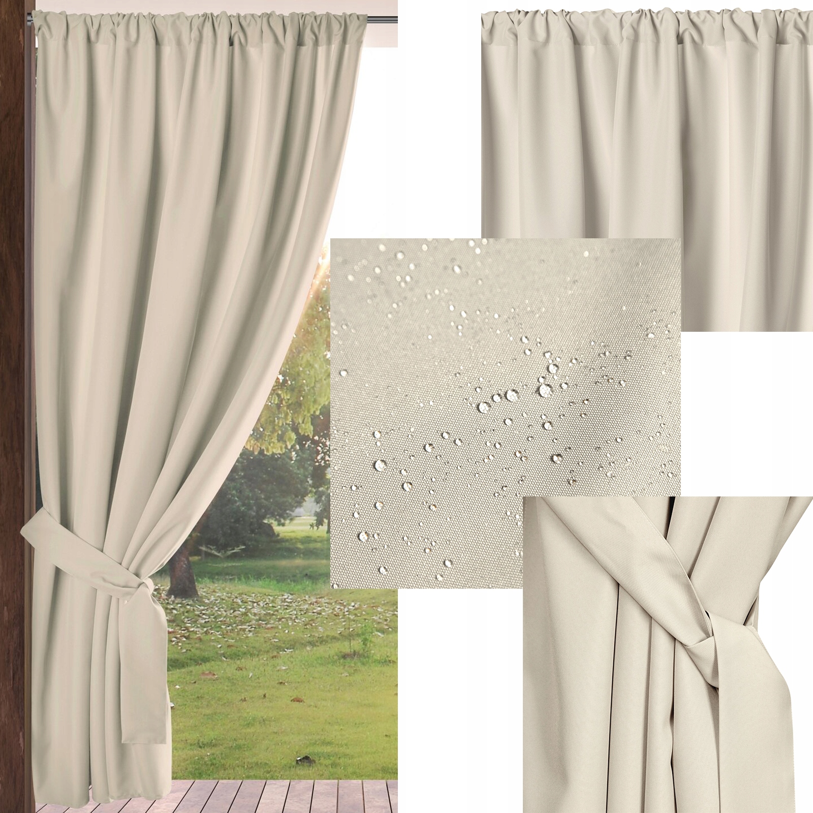 Zasłona zasłony ogrodowa 155x200 wodoodporna tunel - obrazek 10