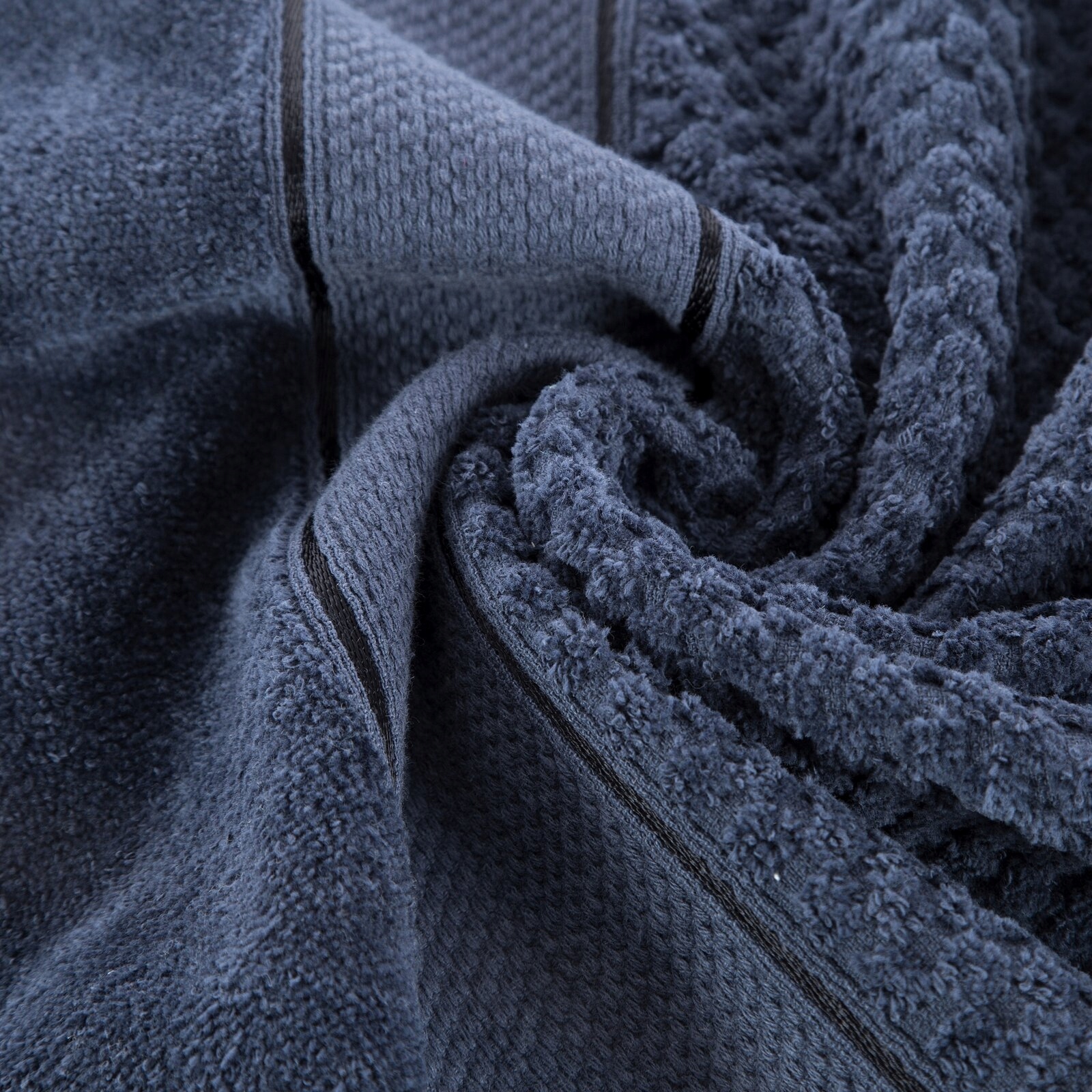 RĘCZNIK Z NATURALNEJ BAWEŁNY 30X50 GRANATOWY - obrazek 5