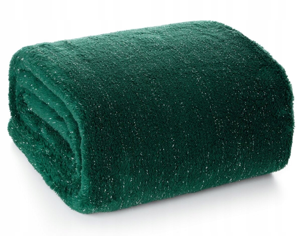 Koc narzuta mięciutki gruby 150 cm x 200 cm zielony - obrazek 9